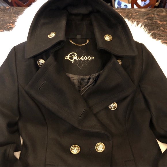 “GUESS” MILITARY PEACOAT - Picture 1 of 5